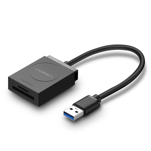 Картридер UGREEN USB 3.0 Card Reader SD + TF, черный CR127