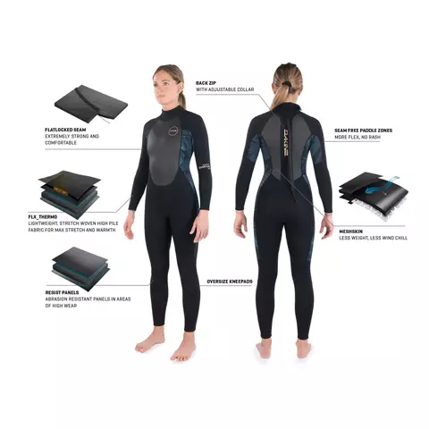 Гидрокостюм женский длинный Dakine Quantum Back Zip Full Suit 3/2mm F/L