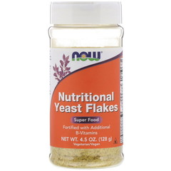 Now Foods, Пищевые дрожжи в хлопьях, 128 г (4,5 унции)