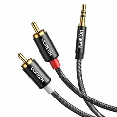 Кабель UGREEN AV116 (10749) 3.5mm Male to 2RCA Male Cable 1м черный