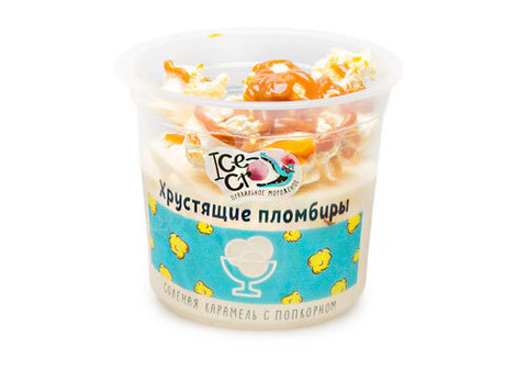 Мороженое пломбир "Соленая карамель с попкорном" Icecro, 75г