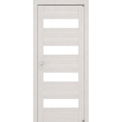 Купить Межкомнатная дверь экошпон Uberture 56002 латте остеклённая