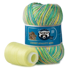 Пряжа "Норка" длинноворсовая, Пух норки-90% Полиамид-10%