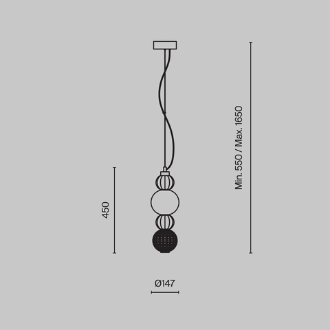 Подвесной светодиодный светильник Maytoni Collar P069PL-L17G3K