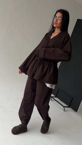 Брюки джерси (шоколад)