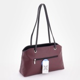 Сумка Саломея 620 гладкий бордо + черный