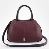 Сумка Саломея 479 гладкий бордо + черный