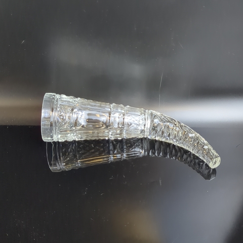 Кубок "Рог Изобилия" 20 см с резным декором и алмазной гранью хрустальный , СССР 1970-1990 гг.