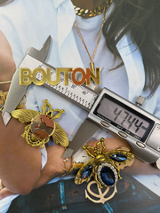 Накладка на пуговицу золотистая бронза 