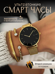 Ультратонкие смарт часы Amoled с bluetooth звонком