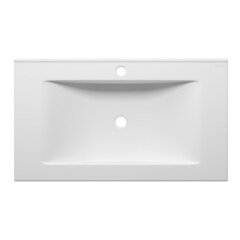 Aqueduto MON1810 AQD MONOLITO Раковина мебельная 800*465, покатый борт, белый глянцевый фото