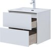Aquanet 298570 Тумба c раковиной Lino 60 (Flat) белый глянец (298570)