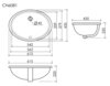 Ceramica Nova Era CN6081 Раковина встраиваемая сверху овальная, 61.5x43.5