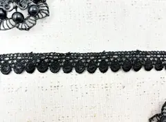 Кружево плетеное, ш. 1,5 см, чёрный