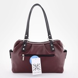 Сумка Саломея 149 наппа бордо + черный