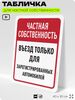 Табличка для частной территории 