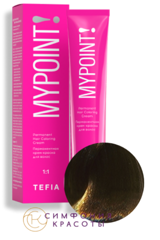 Перманентная крем-краска для волос Mypoint 5.1 Светлый брюнет пепельный Tefia, 60 мл