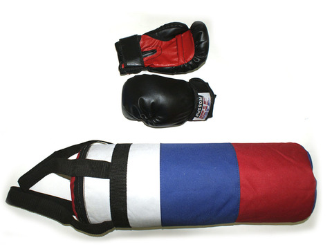Набор боксерский детский (груша цилиндр, перчатки):3 (38897)