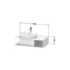 Duravit D-Neo Тумбочка подвесная компакт, 260x1000x550 мм, 1 открытое отделение на правой стороне, цвет: Black Oak DE492901616