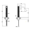 Gessi 316 Смеситель для раковины на 1 отверстие, высокий h=305мм, без донног клапана, излив 156мм, цвет: steel brushed 54206#239