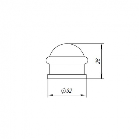 Упор дверной DS PF-26 SG-4 матовое золото