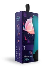 Бирюзовый вибратор Lynx для стимуляции точки G с нагревом - 20,8 см. - 