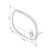 Am.Pm M8FMOX1003SA Func. Зеркало настенное с контурной LED-подсветкой. ИК сенсором и косметическим зеркало