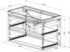 Aquanet 316683 Компл.1 - Тумба Вега 90 2 ящ. цв.белый глянец (316683)