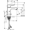 Смеситель для раковины однорычажный с донным клапаном Hansgrohe Metris 31121000