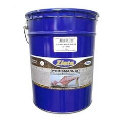 Грунт-Эмаль Злата по ржавчине 3в1 20кг атмосферостойкая
