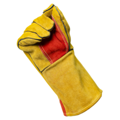 Краги спилковые START Master усиленная ладонь (красно-оранжевые)