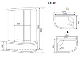 Душевая кабина Timo Standart 120*85*220  (T-1120R)
