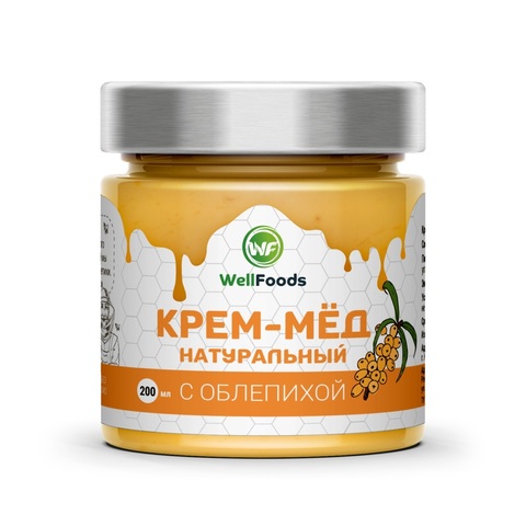 Крем-мед с облепихой 200 мл | WellFoods