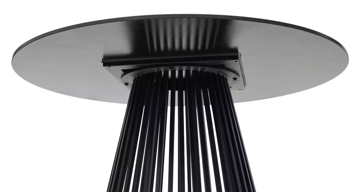 Стол TERNI 120 MATT BLACK MARBLE SOLID CERAMIC Черный мрамор матовый, керамика /Черн.каркас, DISAUR