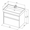 Aquanet 287895 Компл.2 - Тумба Nova Lite 75 2 ящ. цв. дуб черный (287895)
