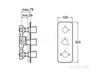 PUZZLE-T Смеситель термостатический скрытого монтажа 3-режимный Roca 5A2778C00