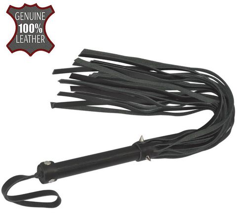 Черная большая многохвостая плеть с шипами - 55 см. - Sitabella BDSM accessories 3023-1