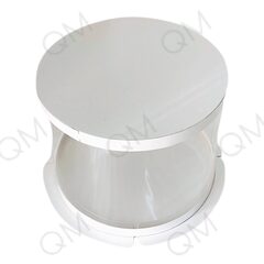 Прозрачная круглая коробка-тубус D-40 см h-42.5 см белая, 1 шт