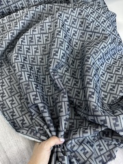 Джинсовая ткань Fendi с логотипом, серый, Италия