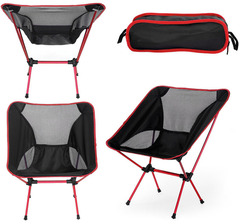 Кресло складное Skully Compact Chair mesh red - 2