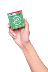 Ребристые презервативы LUXE Royal Sex Machine - 3 шт. - 