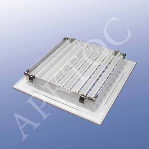 Алюминиевая двухрядная решетка Арктос АДН 200x200