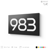 Номер на дверь 983, табличка на дверь для офиса, квартиры, кабинета, аудитории, склада, черная 120х70 мм, Айдентика Технолоджи