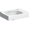 Раковина Geberit Xeno²: Белый / Специальное керамическое покрытие KeraTect, B=40см, H=12.5см, T=28см, Отверстие под смеситель=Правая, Перелив=Без