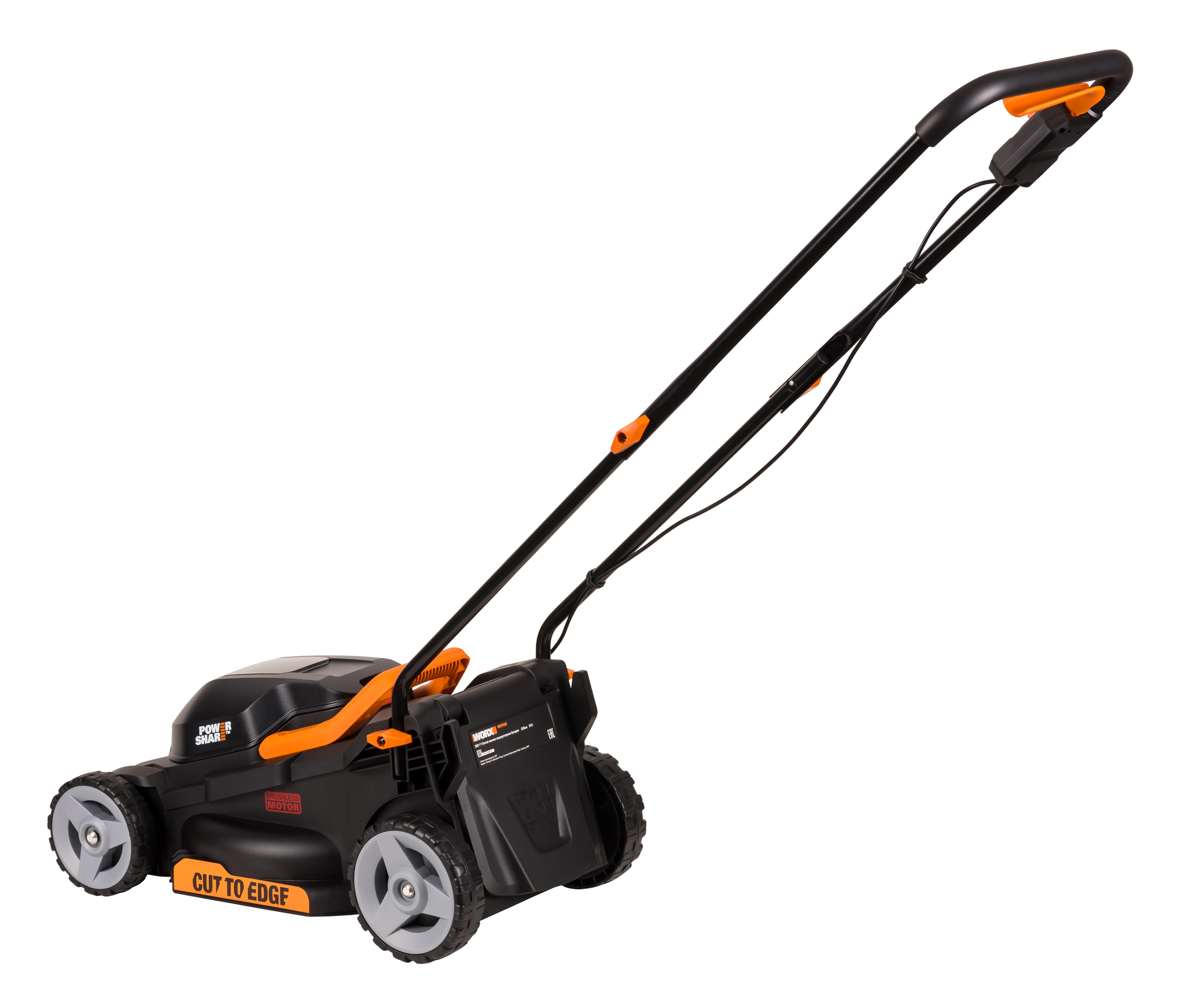 Аккумуляторная газонокосилка WORX WG730E, 20В, бесщеточная, 30 см, 4Ач х 1, ЗУ 2А, коробка