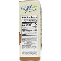 Now Foods, Стевия (BetterStevia) сахарозаменитель с нулевой калорийностью, французская ваниль, 75 пакетиков по 1 г в каждом