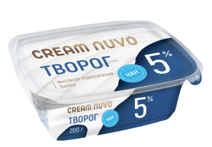 Белорусский творог "Сream Nuvo" 5% 200г. Смолевичи - купить с доставкой ...