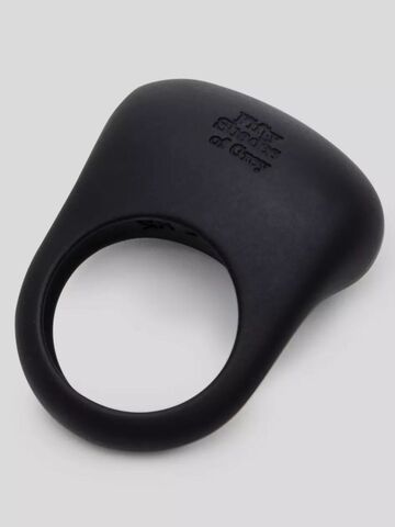 Черное эрекционное виброкольцо Sensation Rechargeable Vibrating Love Ring - Fifty Shades of Grey Fifty Shades of Grey FS-82942