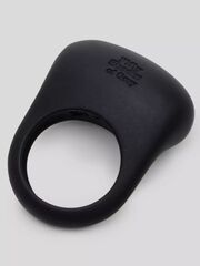 Черное эрекционное виброкольцо Sensation Rechargeable Vibrating Love Ring - 