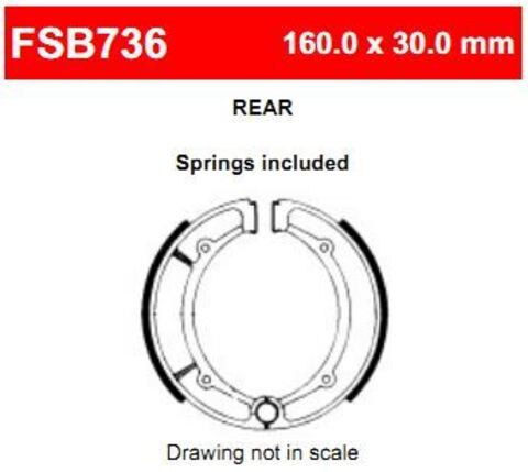 FSB736 Тормозные колодки барабанные MOTO, коробка 2 шт